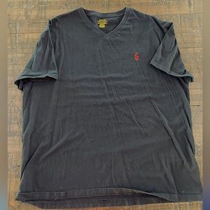 Polo by Ralph Lauren, short sleeve, v-neck, black T-shirt